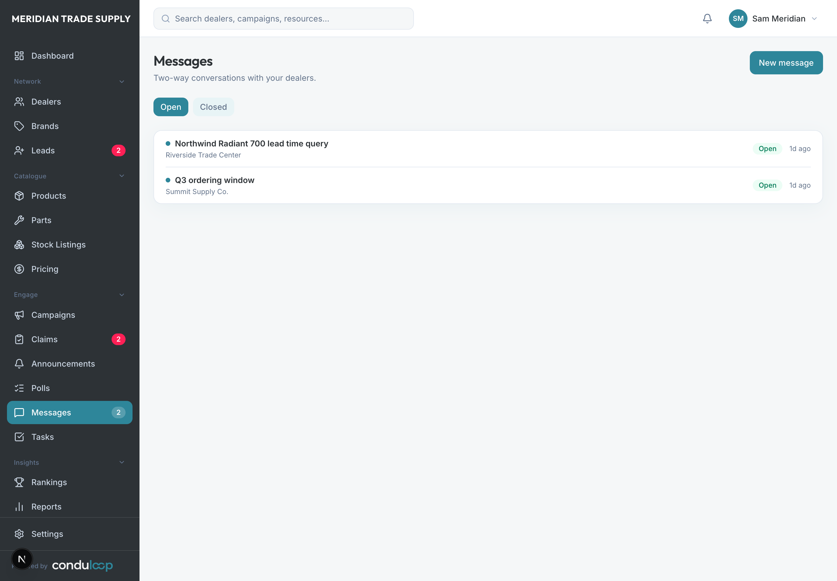 ConduLoop Messaging & Tasks